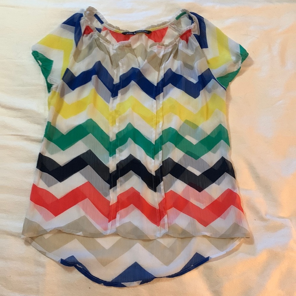 Rainbow sheer top